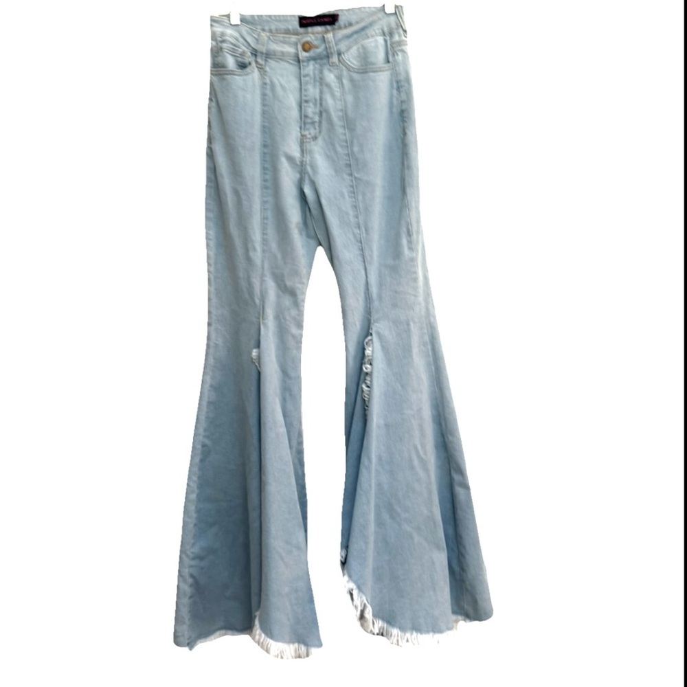 Purple Candy Y2K Jeans Women’s size M High rise Bell Flare Distressed